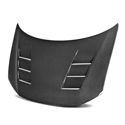 TS-Style Carbon Fiber Hood For 2012-2013 Honda Civic 2DR And 2012 Honda Civic 4DR