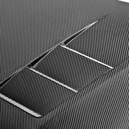 TS-Style Carbon Fiber Hood For 2012-2013 Honda Civic 2DR And 2012 Honda Civic 4DR