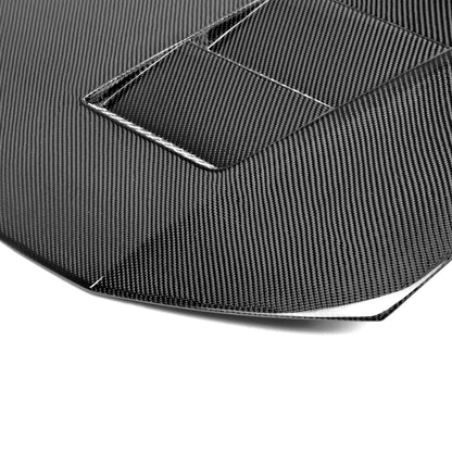 TS-Style Carbon Fiber Hood For 2012-2013 Honda Civic 2DR And 2012 Honda Civic 4DR