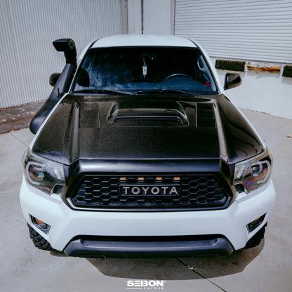 TS-Style Carbon Fiber Hood For 2012-2015 Toyota Tacoma