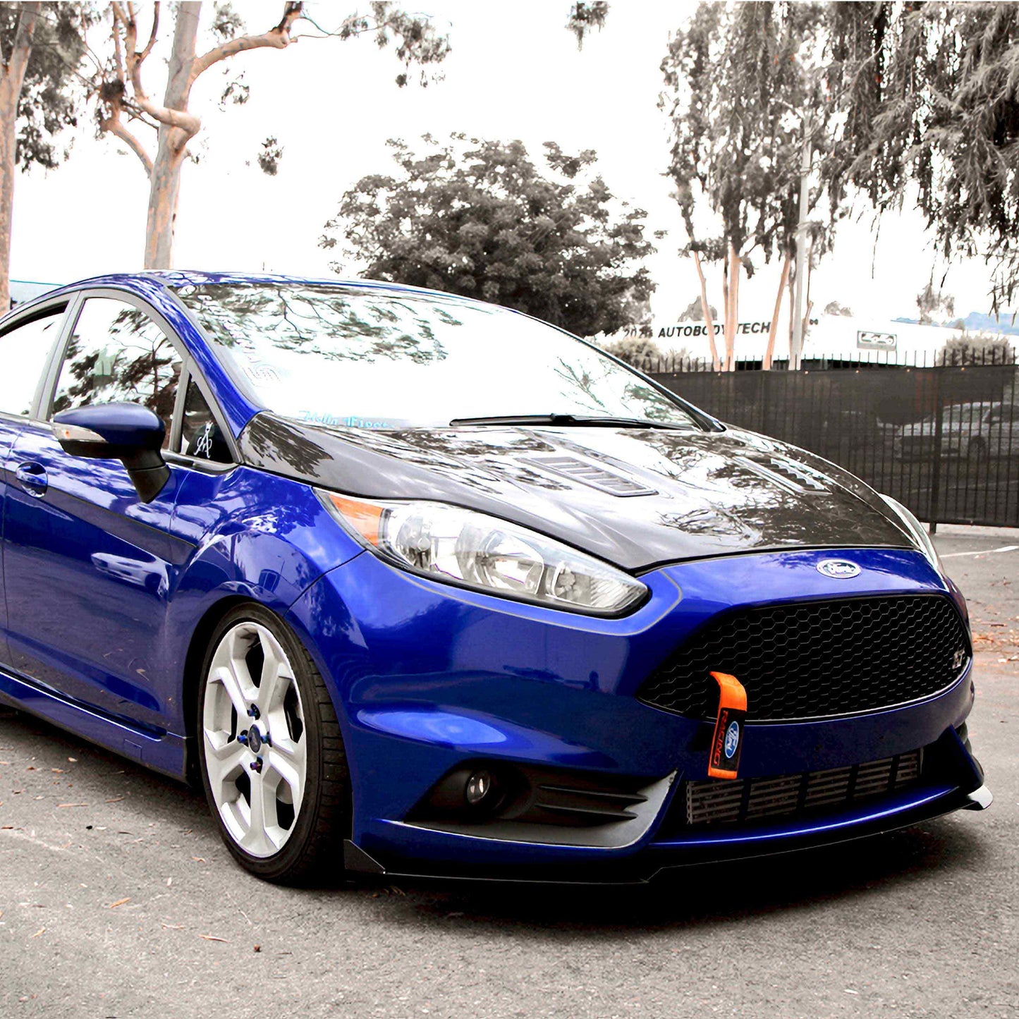 RS-Style Carbon Fiber Hood For 2014-2019 Ford Fiesta