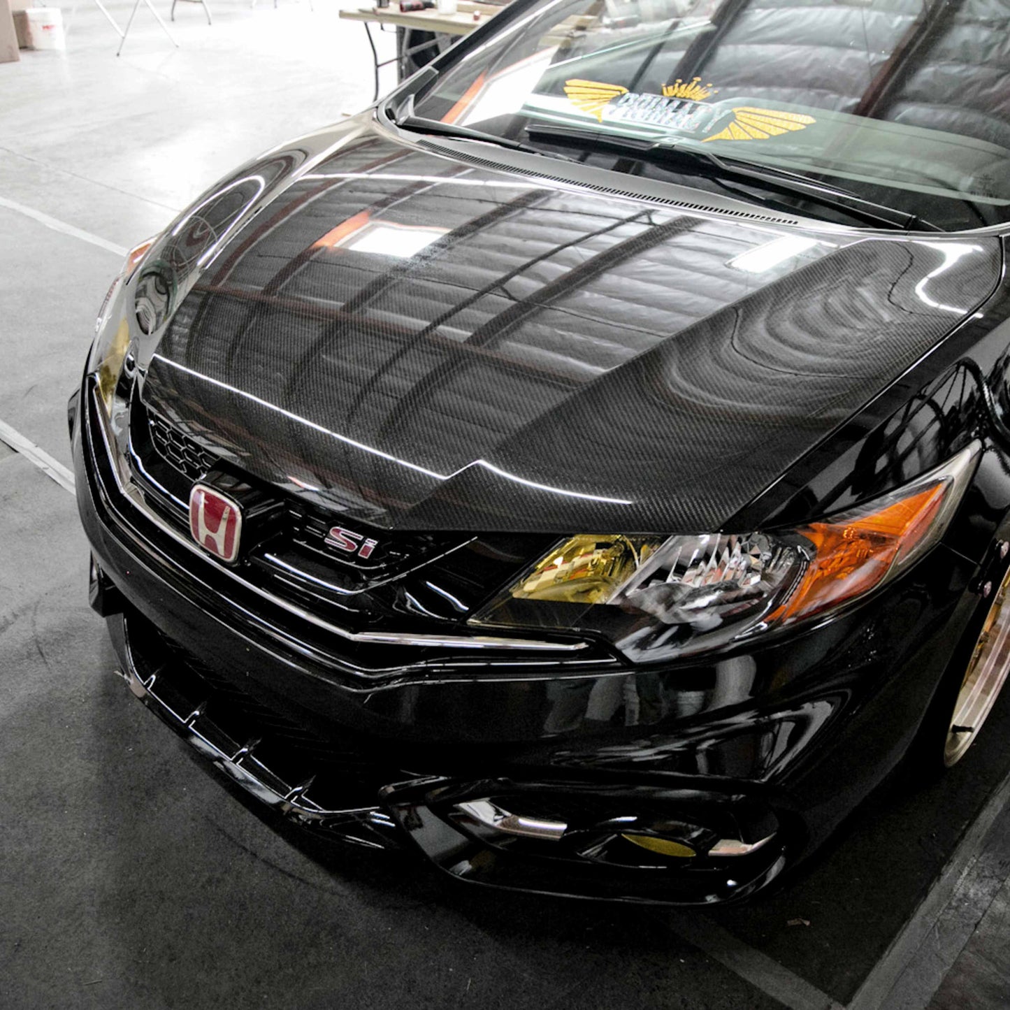 OEM-Style Carbon Fiber Hood For 2014-2015 Honda Civic 2DR