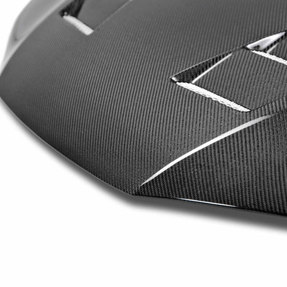 TS-Style Carbon Fiber Hood For 2014-2015 Honda Civic 2DR