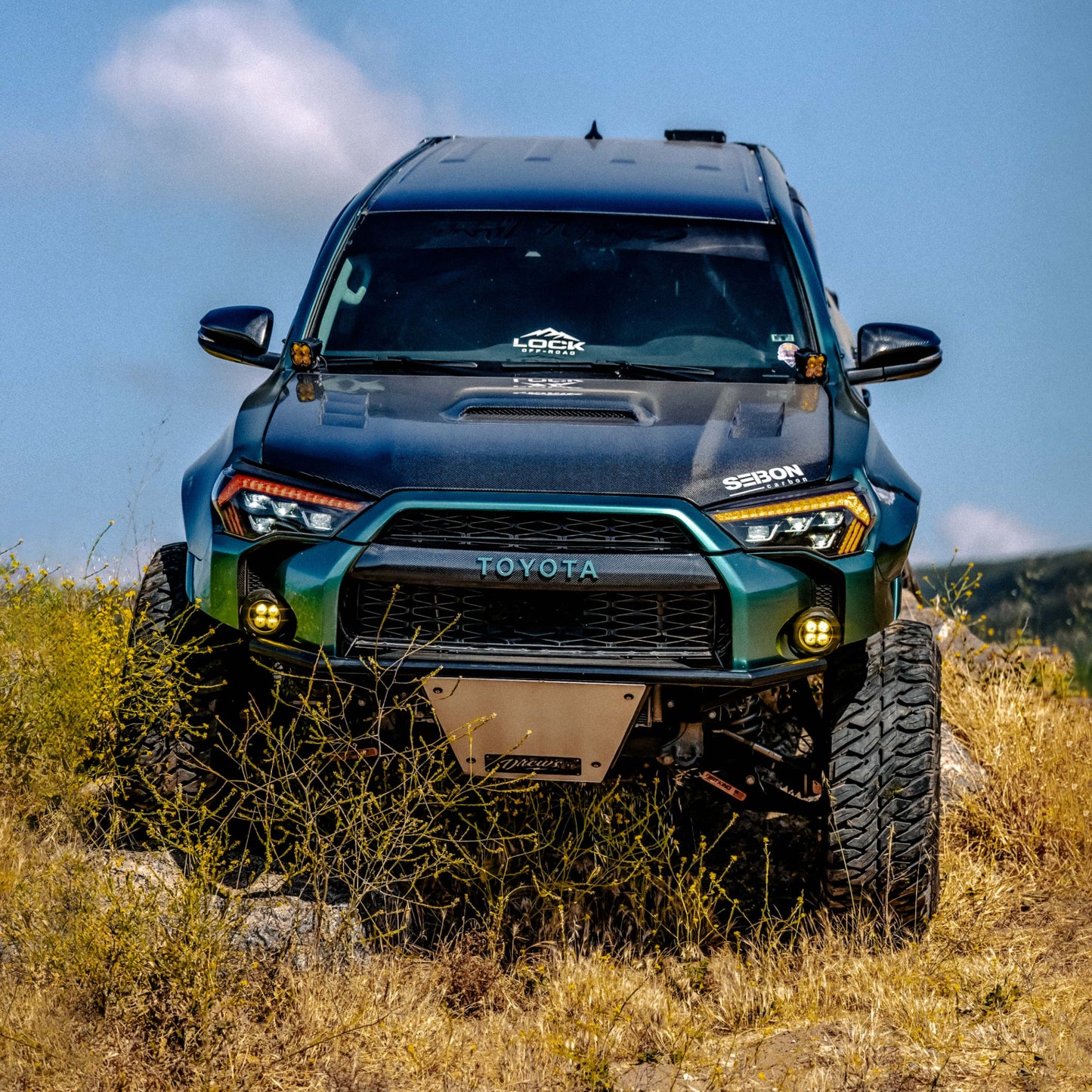 TS-Style Carbon Fiber Hood For 2010-2024 Toyota 4Runner