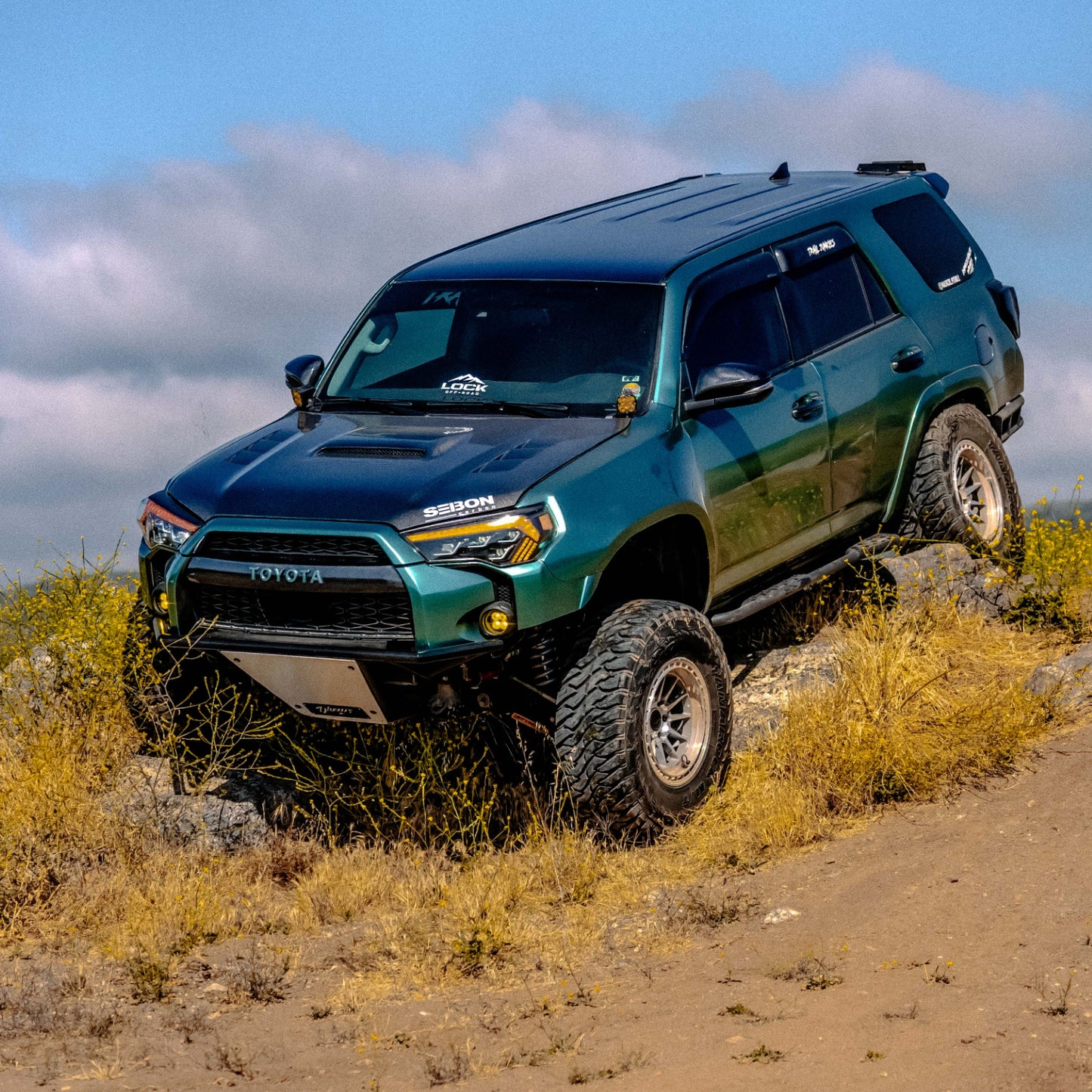 TS-Style Carbon Fiber Hood For 2010-2024 Toyota 4Runner