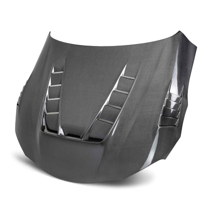 TV-Style Double Sided Carbon Fiber Hood For 2020-2026 Toyota GR Supra