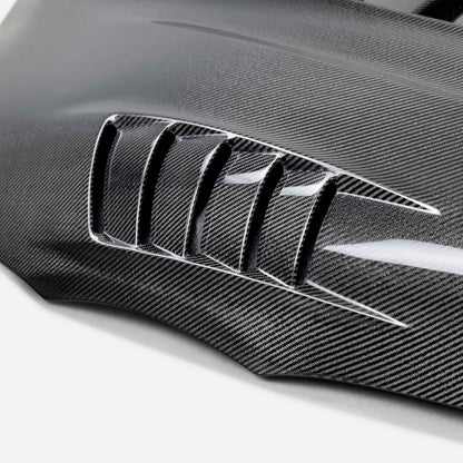 TV-Style Double Sided Carbon Fiber Hood For 2020-2026 Toyota GR Supra