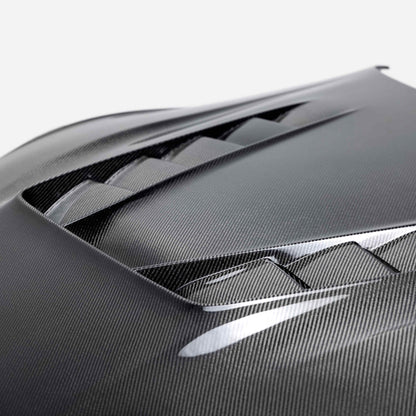 TV-Style Double Sided Carbon Fiber Hood For 2020-2026 Toyota GR Supra