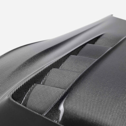 TV-Style Double Sided Carbon Fiber Hood For 2020-2026 Toyota GR Supra