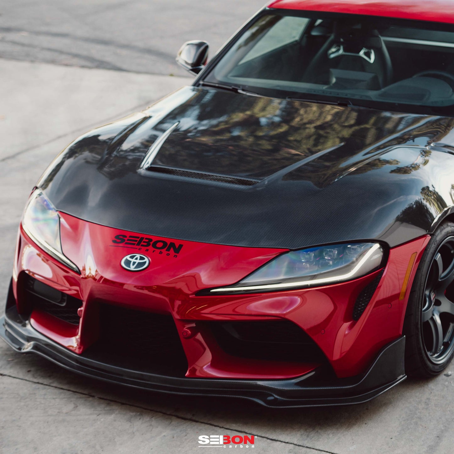 VS-Style Double Sided Carbon Fiber Hood For 2020-2024 Toyota GR Supra
