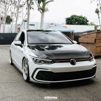 TM-Style Carbon Fiber Hood For 2022 VW Golf MK8
