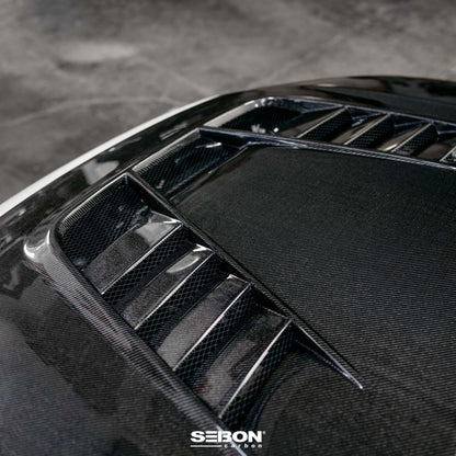 TV-Style Double Sided Carbon Fiber Hood For 2023-2024 Honda Civic Type R