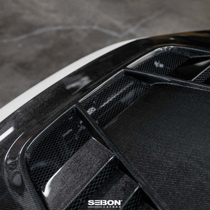 TV-Style Double Sided Carbon Fiber Hood For 2023-2024 Honda Civic Type R