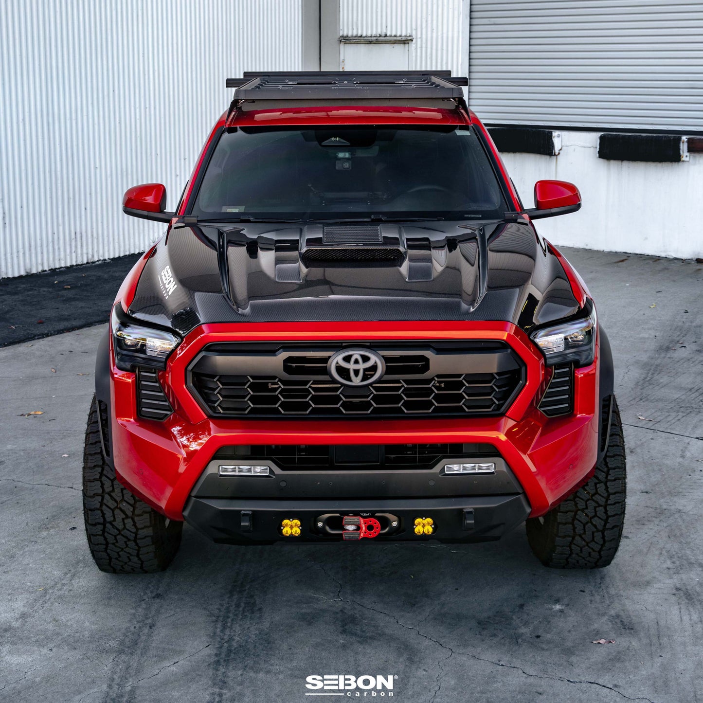 TR-Style Carbon Fiber Hood For 2024-2025 Toyota Tacoma / 2025 Toyota 4Runner