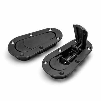 AeroCatch Plus Flush Hood Latch And Pin Kit - Seibon Black Edition, No Lock