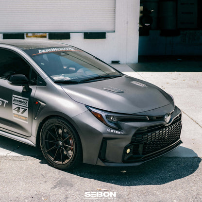 Dry Carbon Hood Vents For 2023-2025 Toyota GR Corolla - Gloss