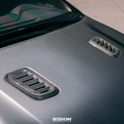 Dry Carbon Hood Vents For 2023-2025 Toyota GR Corolla - Gloss