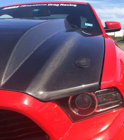 Type-CJ carbon fiber cowl hood for 2013-2014 Ford Mustang