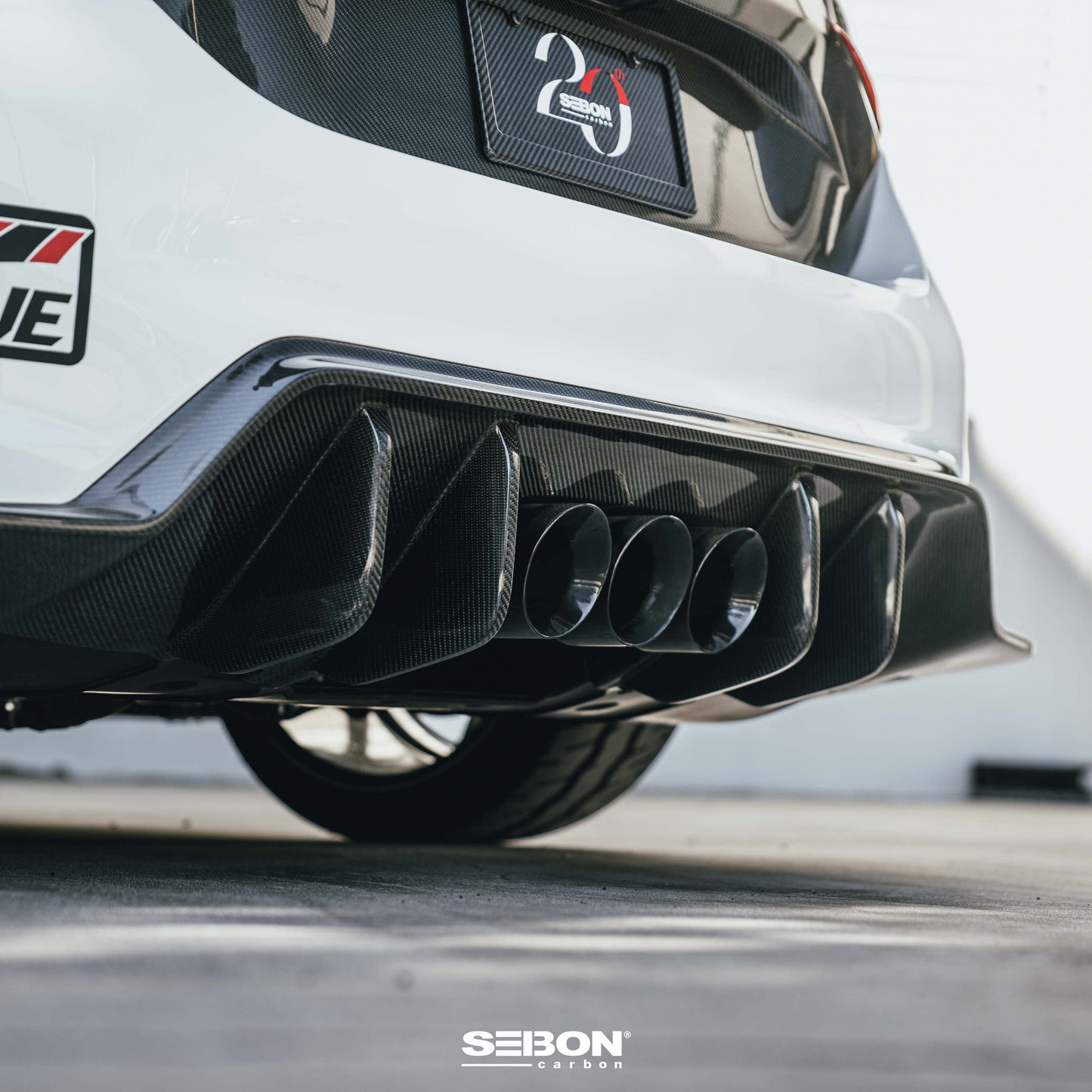 MB-Style Carbon Fiber Rear Diffuser For 2023-2024 Honda Civic Type R