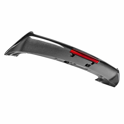 STI-Style Carbon Fiber Rear Spoiler For 2008-2014 Subaru WRX / Sti Hatchback - With LED Brake Light