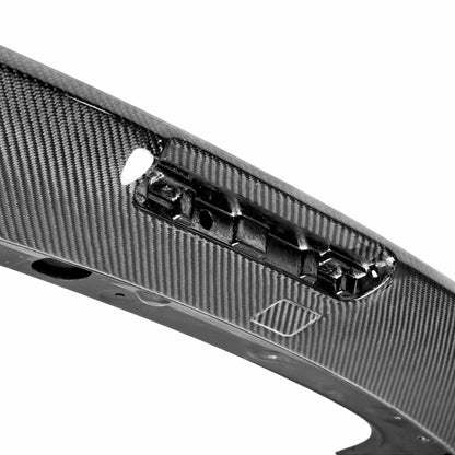 STI-Style Carbon Fiber Rear Spoiler For 2008-2014 Subaru WRX/STi HB, With Cut-Out For Factory Brake Light.