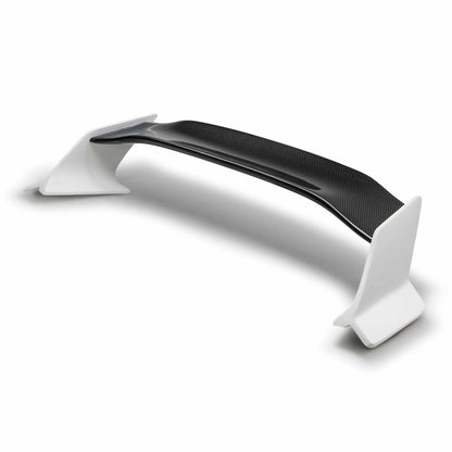 TT-Style Fiberglass Rear Spoiler With Carbon Fiber Center For 2016-2021 Honda Civic 4 Dr