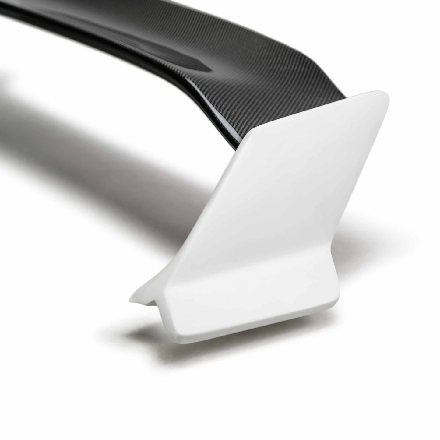 TT-Style Fiberglass Rear Spoiler With Carbon Fiber Center For 2016-2021 Honda Civic 4 Dr