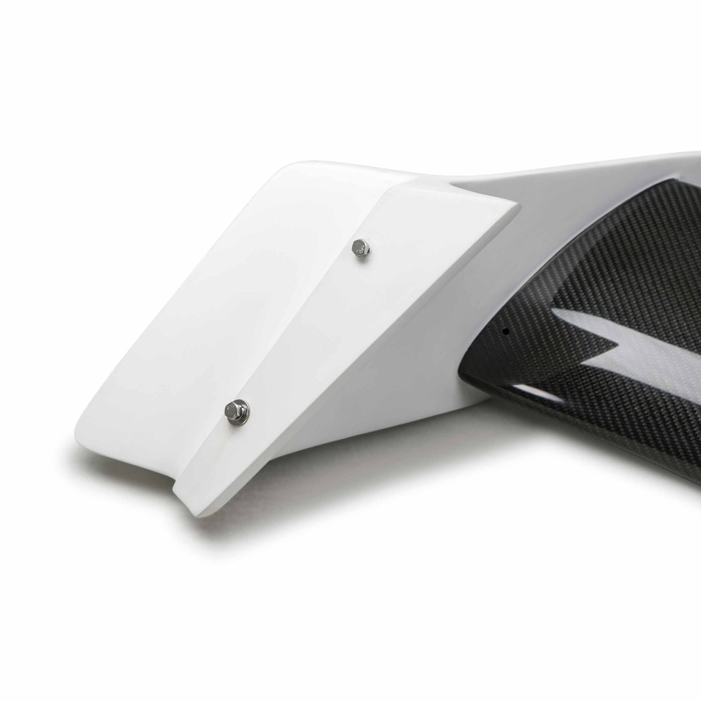 TT-Style Fiberglass Rear Spoiler With Carbon Fiber Center For 2016-2021 Honda Civic 4 Dr