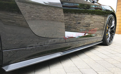 SIDE SKIRT EXTENSIONS CARBON FIBRE AUDI R8 GEN 2