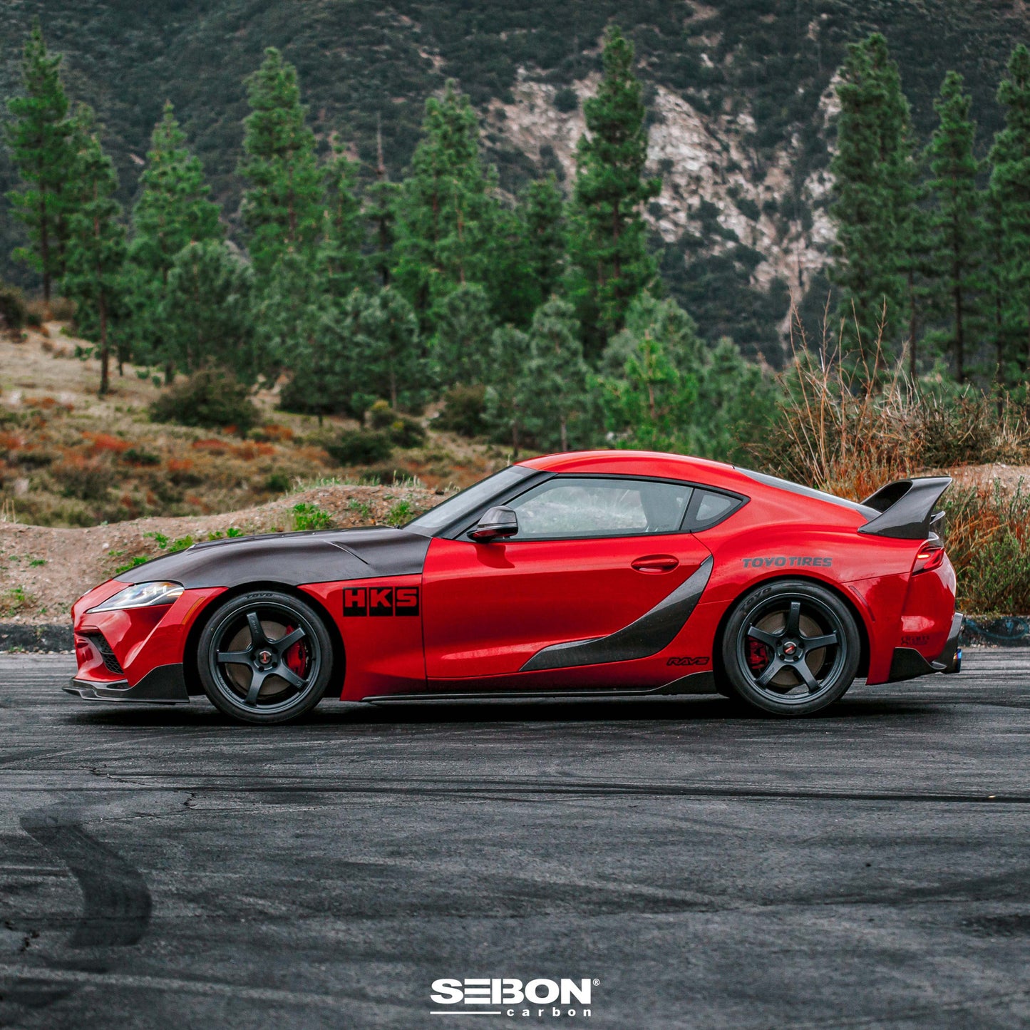 OE-Style Carbon Fiber Side Skirts For 2020-2024 Toyota GR Supra
