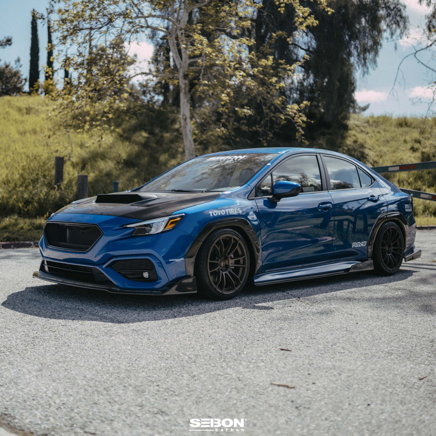 MB-Style Carbon Fiber Side Skirts For 2022-2024 Subaru WRX