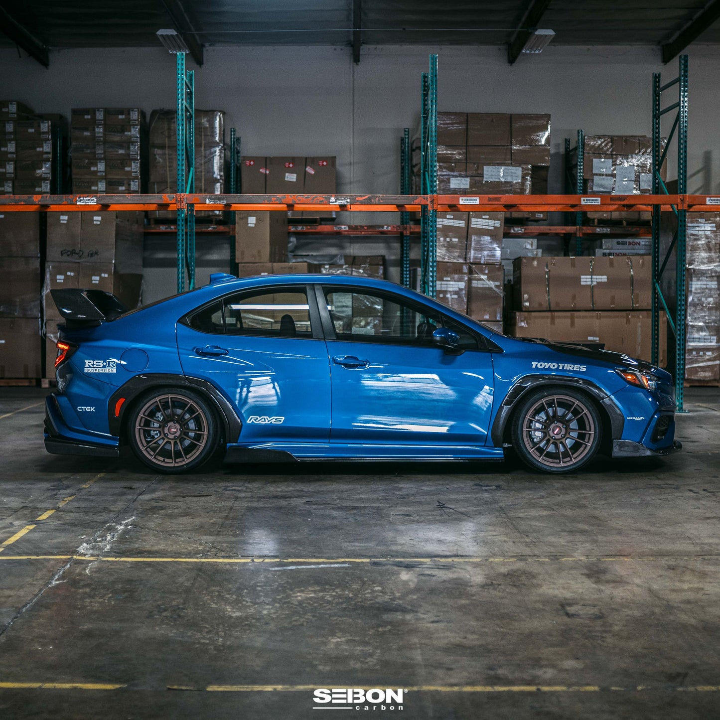 MB-Style Carbon Fiber Side Skirts For 2022-2024 Subaru WRX