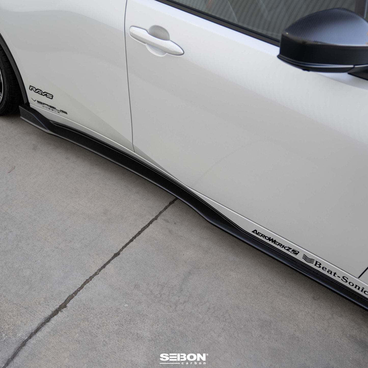 MB-Style Carbon Fiber Side Skirts For 2023-2025 Toyota Prius / Prius Prime