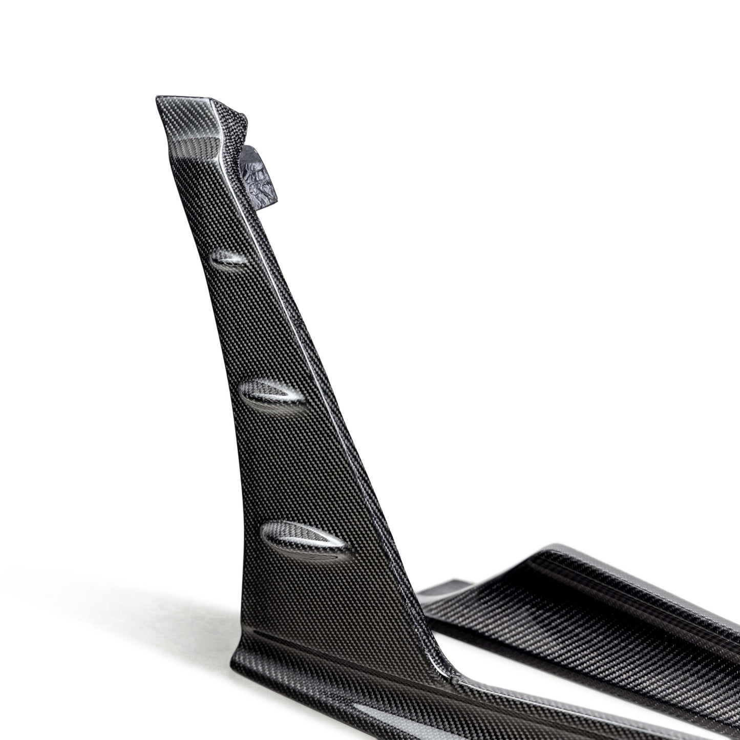MB-Style Carbon Fiber Front Side Skirt Extensions For 2023-2025 Honda Civic Type R