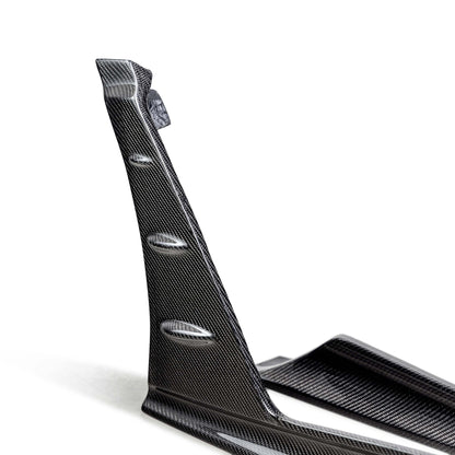 MB-Style Carbon Fiber Front Side Skirt Extensions For 2023-2025 Honda Civic Type R