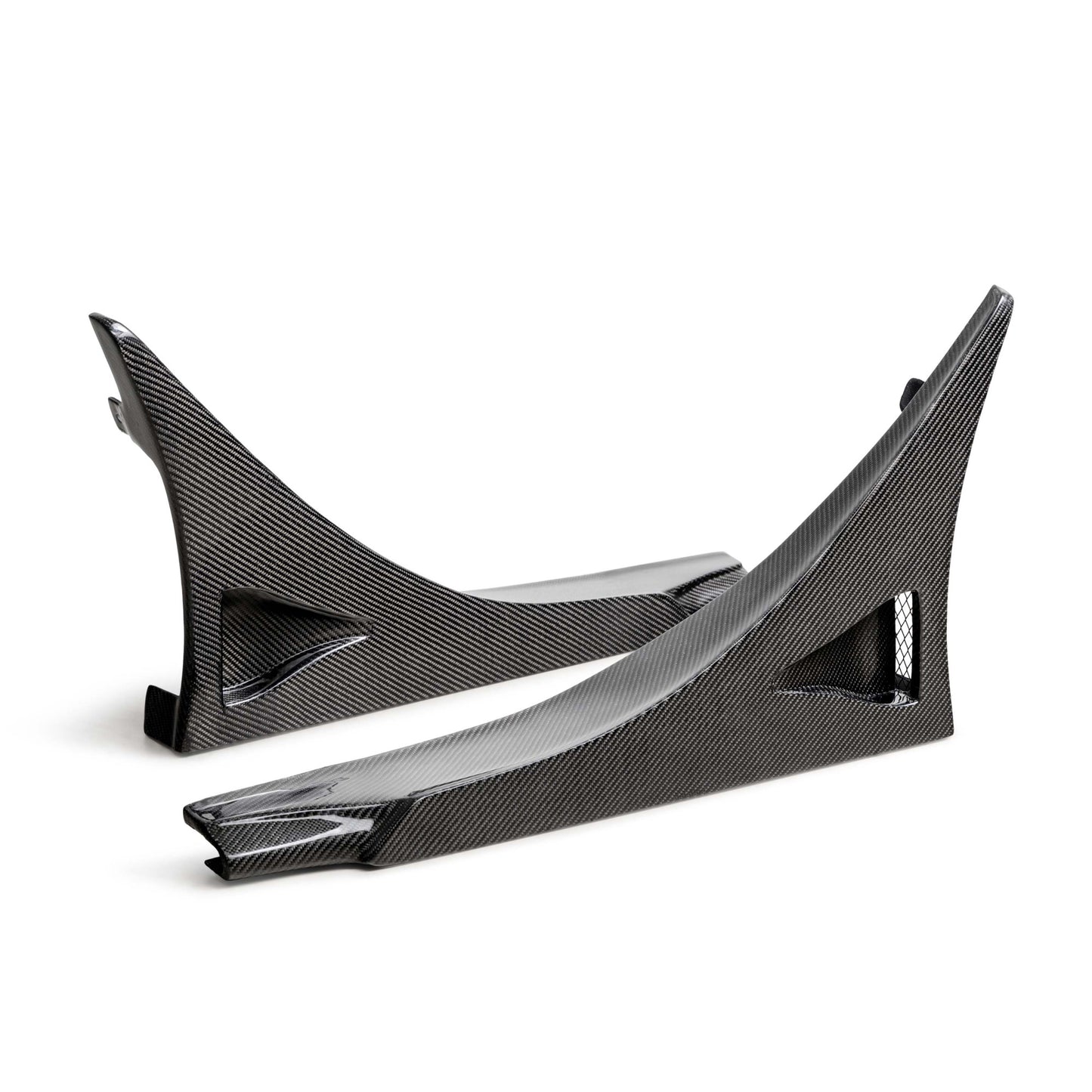 MB-Style Carbon Fiber Rear Side Skirt Extensions For 2023-2025 Honda Civic Type R