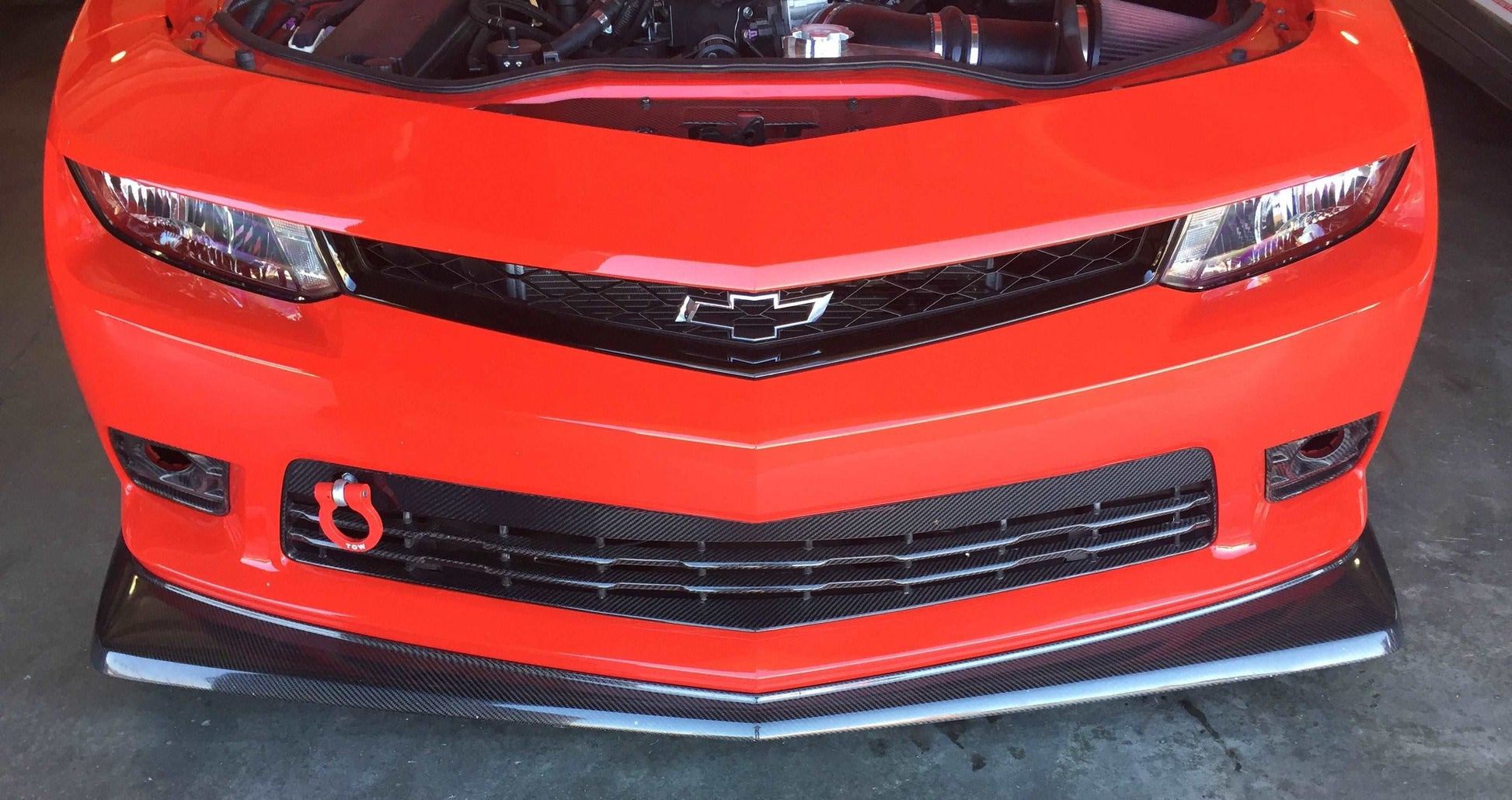 2014 - 2015 Camaro Type-Z28 Carbon Fiber Air Duct Bezels (Pair)
