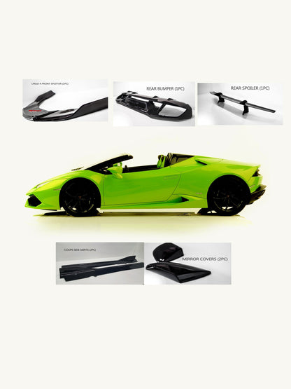 Autobunch® Huracan LP610 Spyder Carbon Fiber 8-piece Package | Complete All-In-One Kit