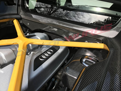 ENGINE BAY KIT (7 PIECES) CARBON FIBER / AUDI R8 GEN 2 COUPE